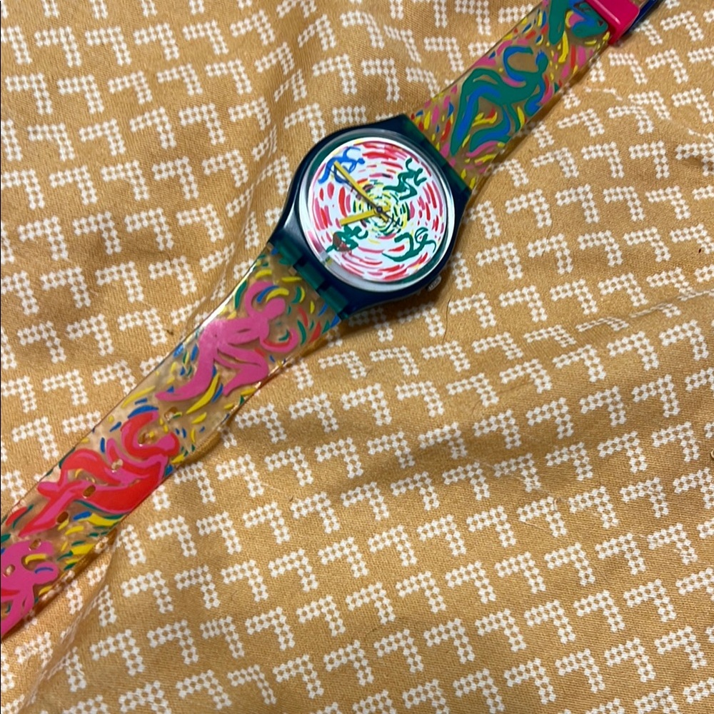 Colorful Abstract Swatch Watch